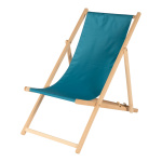 Chaise longue en bois et polyester  Color: turquoise...