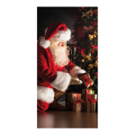 Banner "Santa Claus with a gift" paper -...