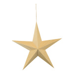Foldable star 5-pointed with hanger wood look - Material:...