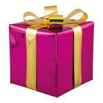 Paquet cadeau  en polystyrène Color: lila/or Size:...
