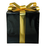 Paquet cadeau  en polystyrène Color: noir/or Size:...