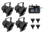 EUROLITE Set 4x PAR-38 Spot sw dim2warm + EDX-4 DMX RDM...