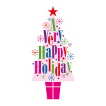 Motivdruck "Happy Holiday" aus Stoff   Info:...