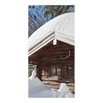 Banner "Mountain shelter in winter" paper -...