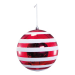 Boule de Noël  en plastique Color: rouge/blanc Size:...