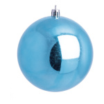 Christmas ball  light blue shiny 6 pcs./carton -...