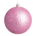 Christmas ball pink glittered 6 pcs./carton - Material:...