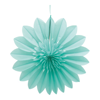 Rosette de fleurs en papier, avec suspension, pliable, autocollant     Taille: 30cm    Color: vert clair