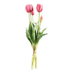 Bouquet de tulipes 5-fois, en plastique/soie...