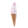 Glace soft en cornet en polystyrène     Taille: 50cm    Color: blanc/rose