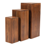 Wooden pedestals in set 3-fold, out of redwood, open at...
