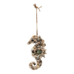 Sea horse out of MDF, with real shells     Size:...