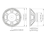 LAVOCE SSF153.00-4 15" Subwoofer Ferrite, Magnet Steel Basket Driver