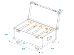 ROADINGER Flightcase 4x LED CLS-18 QCL RGB/WW with wheels