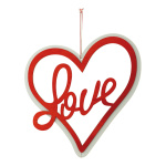 Herz mit Schriftzug »Love« aus Holz,...
