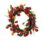 Tulip wreath out of artificial silk/wooden/plastic,...