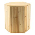 Presenter 6-cornered, out of wood     Size: 30x26x15cm,...