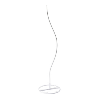 Flower stand Ø ca. 2cm, 2-parts, out of plastic, flexible     Size: 150cm, metal base Ø 32cm    Color: white