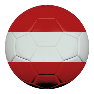 Österreich Fußball aus Kunststoff , doppelseitig bedruckt, flach     Groesse: Ø 30cm    Farbe: rot/weiß     #