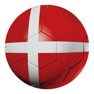 Football out of plastic, double-sided printed, flat     Size: Ø 50cm    Color: red/white