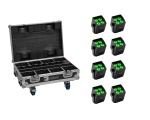 EUROLITE Set 8x AKKU Mini IP UP-4 QCL Spot MK2 + Case...