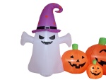 EUROPALMS Halloween Inflatable Figure Ghost with Pumpkin, 244cm