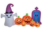 EUROPALMS Halloween Inflatable Figure Ghost with Pumpkin,...