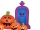 EUROPALMS Halloween Inflatable Figure Ghost with Pumpkin, 244cm