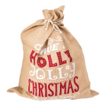 Jutesack bedruckt, »Holly Jolly Christmas«...
