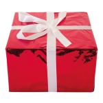 Geschenkpaket      Groesse: 25x25x15cm    Farbe: Rot