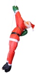 Weihnachtsmann kletternd am Seil, 2m, aus Kunststoff...