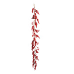 Beerengirlande aus Styropor     Groesse: 150cm    Farbe: rot