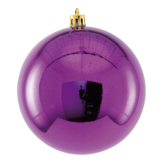 Weihnachtskugel aus Kunststoff, glänzend     Groesse: 10cm    Farbe: hellviolett