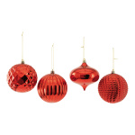 Ornamente im 4-er Set, aus Kunststoff, mit Hänger...
