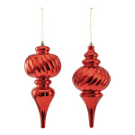 Ornamente im 2-er Set, aus Kunststoff, spiralförmig,...