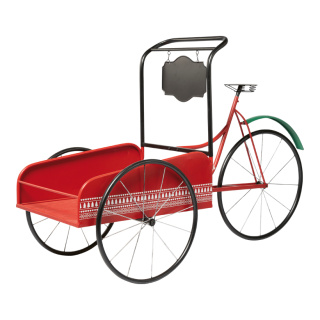 Lastenfahrrad aus Metall, inkl. Montageanleitung, zum Zusammenbauen     Groesse: 162x64x103,5cm    Farbe: rot/schwarz