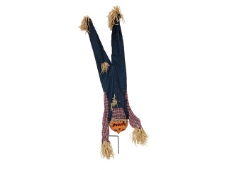 EUROPALMS Halloween Ground Stake Figure Pumpkin Man Handstand, animated, 153cm