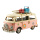 Bus aus Blech, mit Stranddeko     Groesse: 28x19x14cm    Farbe: pink