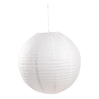 Lampion aus Papier, zum Hängen     Groesse: Ø 60cm    Farbe: weiß