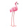 Flamingo aus Styropor, mit Federn beklebt     Groesse: 24x15x60cm    Farbe: rosa