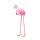 Flamingo aus Styropor, mit Federn beklebt     Groesse: 45x18x90cm    Farbe: rosa