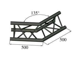 ALUTRUSS TRILOCK S-PAC 23 2-way Corner 135°black