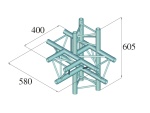 ALUTRUSS DECOLOCK DQ3-SPAT51 5-Weg Ecke \/ sw