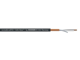 SOMMER CABLE Microphone Cable 2x0.14 100m bk CICADA