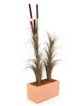 EUROPALMS Schilfgras, künstlich, khaki, 127cm