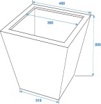 EUROPALMS LEICHTSIN BASIC-50, weiß, glänzend