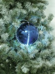 EUROPALMS LED Snowball 8cm, dunkelblau 5x