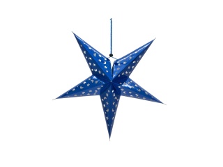 EUROPALMS Star Lantern, Paper, blue, 50 cm