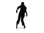 EUROPALMS Silhouette Metall Zombie Mann, 135cm