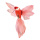 Kolibri mit Clip Styrofoam/Federn     Groesse: 18x20cm    Farbe: rot/pink